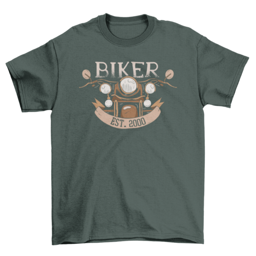 Vintage Biker Text T-shirt