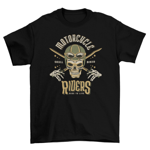 Skull biker t-shirt