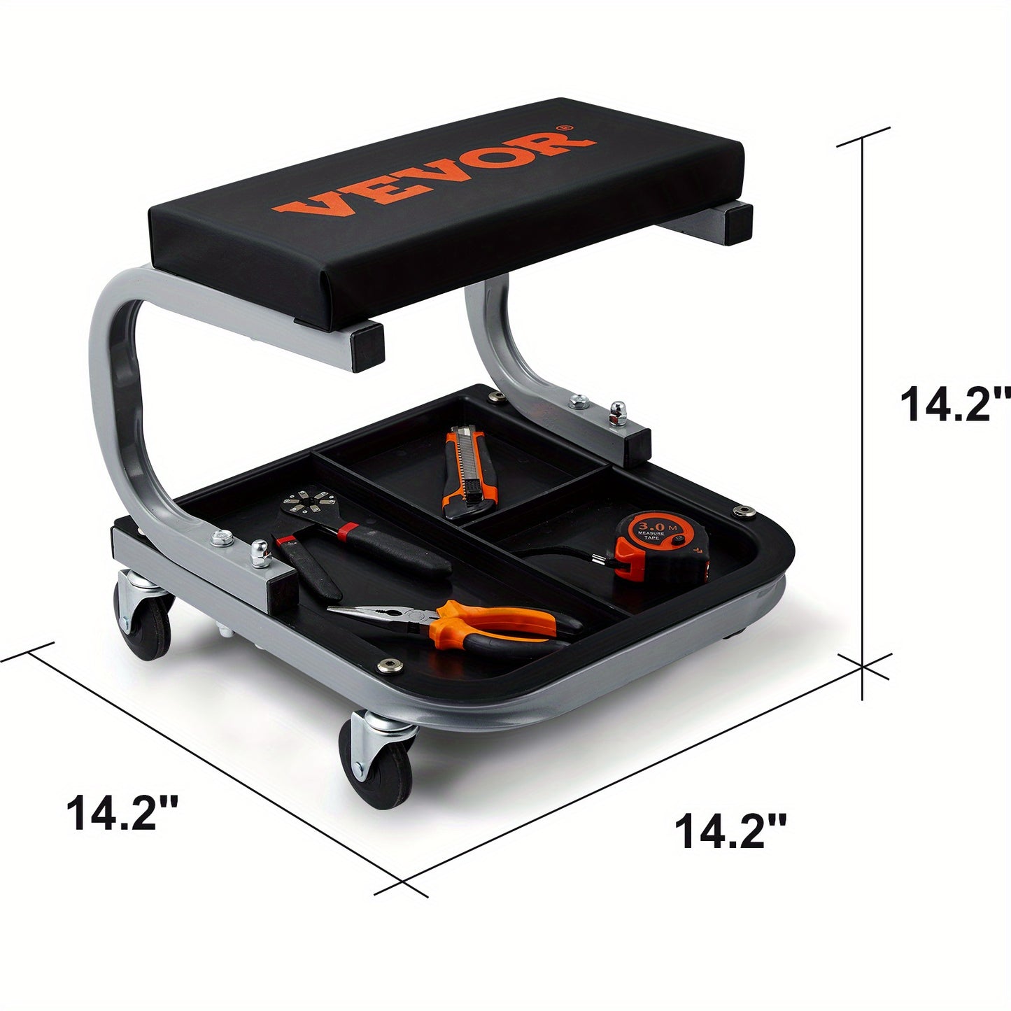 VEVOR Mechanics Garage Stool 250 LBS Mechanic Creeper Seat Under Car Tool Tray