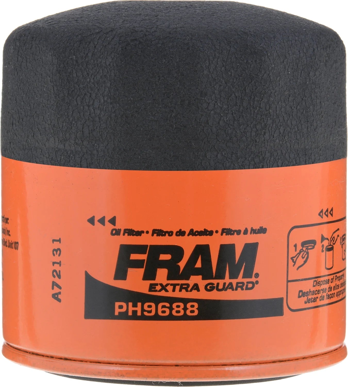 Extra Guard Oil Filter, PH9688, 10K Miles, Replacement Oil Filter Fits Select Vehicles