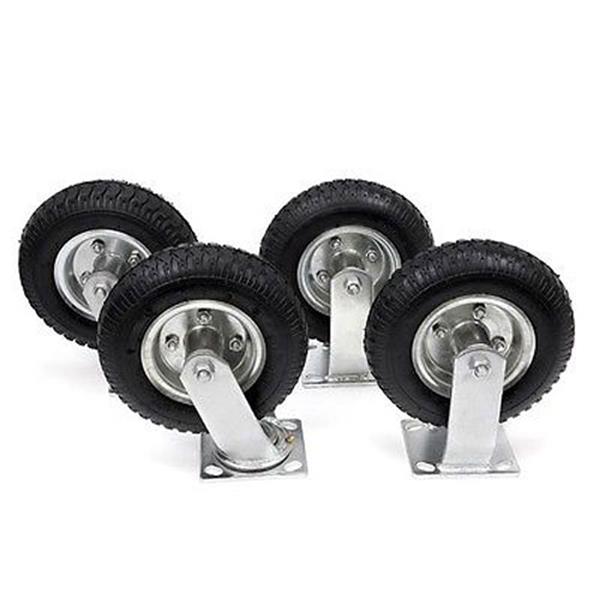 4pcs 8" Pneumatic Tool Car Rubber Wheels