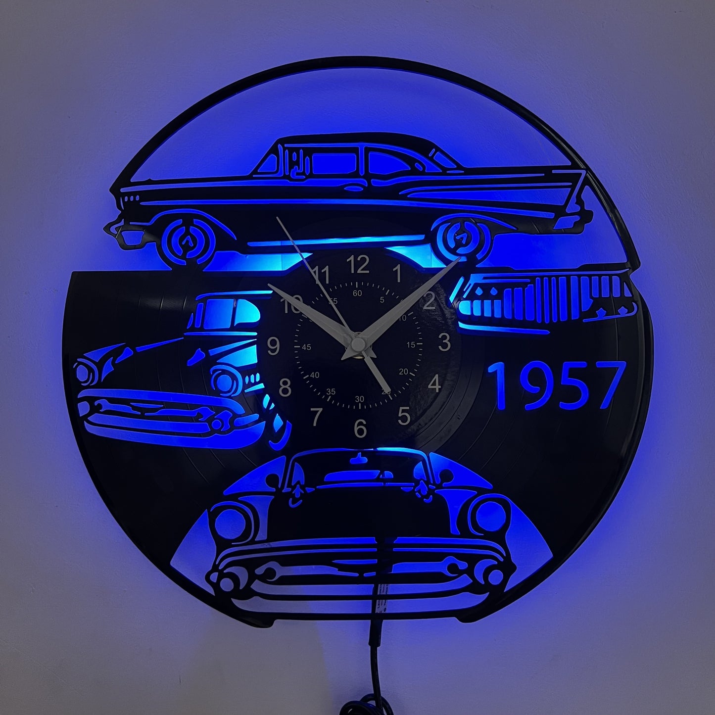 Unique Sports Car Vinyl Record Wall Clock - Silent, Decorative & Versatile - Perfect For Living Room, Bedroom, Kitchen & Office - A Memorable Birthday, Mothers Day, Spring & Easter Gift Idea