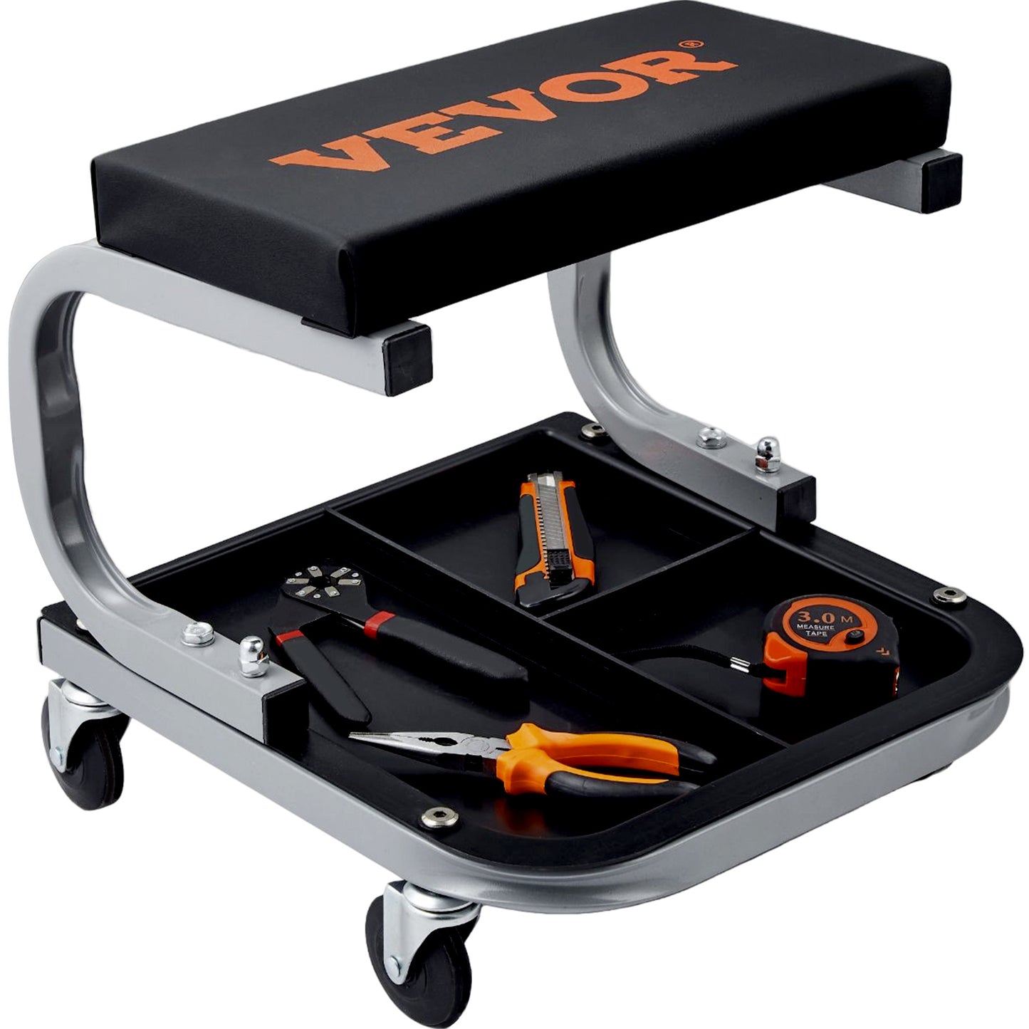 VEVOR Mechanics Garage Stool 250 LBS Mechanic Creeper Seat Under Car Tool Tray