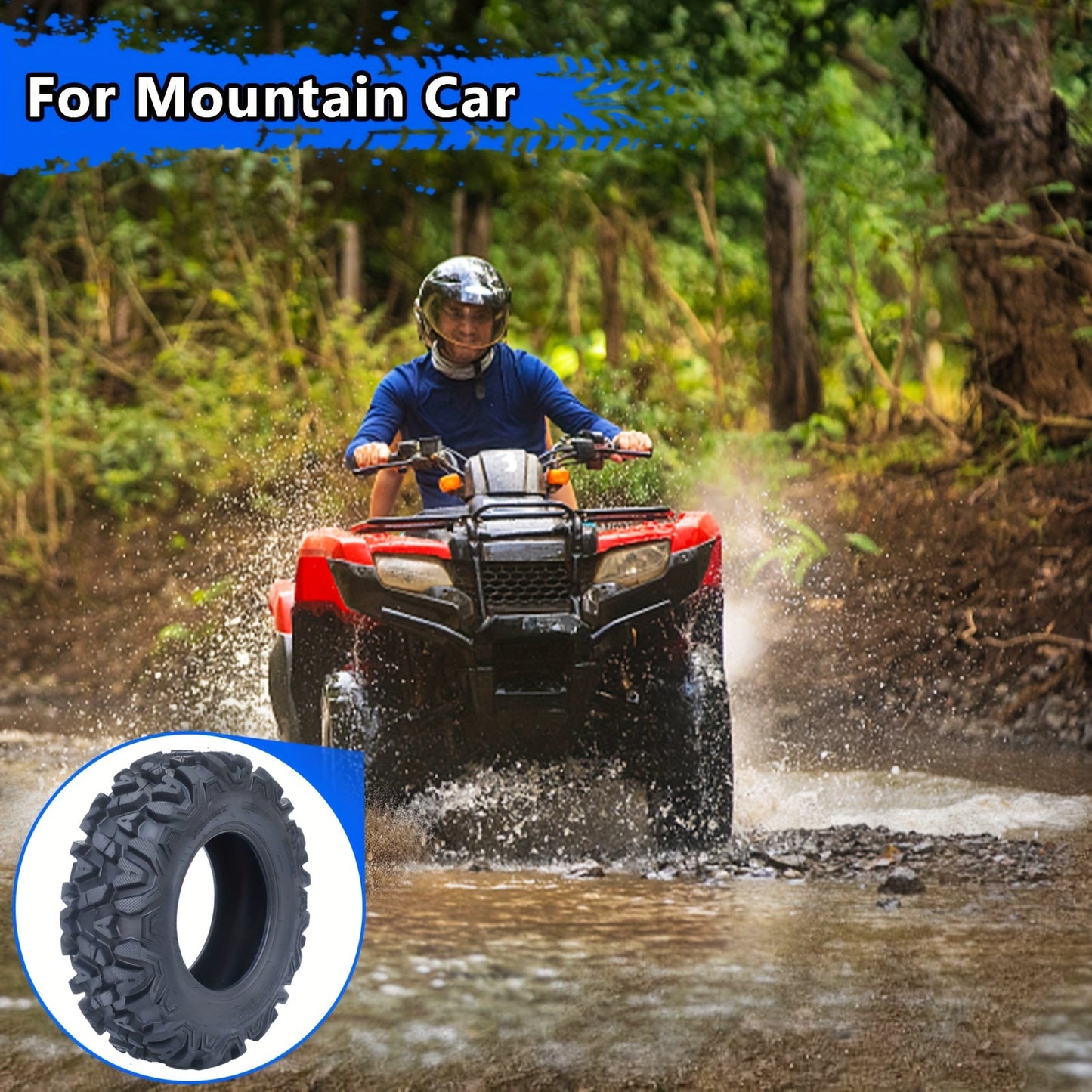 Set Of 2 ATV/UTV All-Terrain Off-Road Tires 27x8-12, 6PR